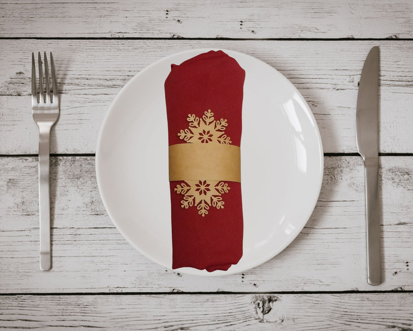 Rond de serviette personnalisé x4