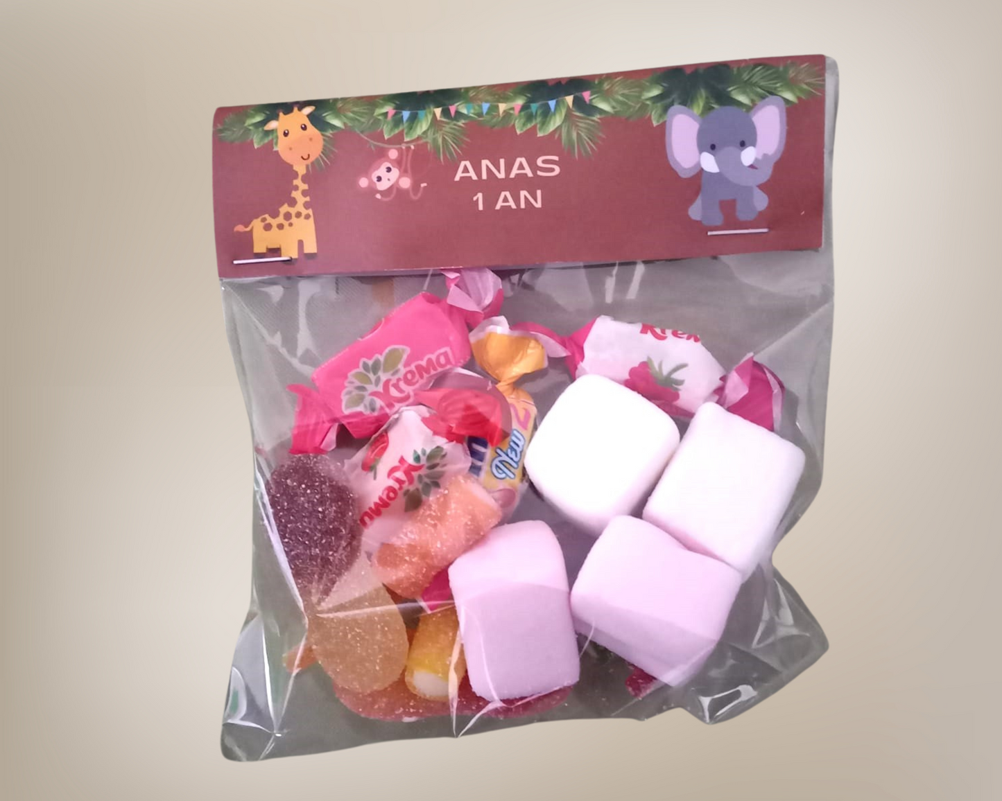 Sachet de bonbons personnalisé