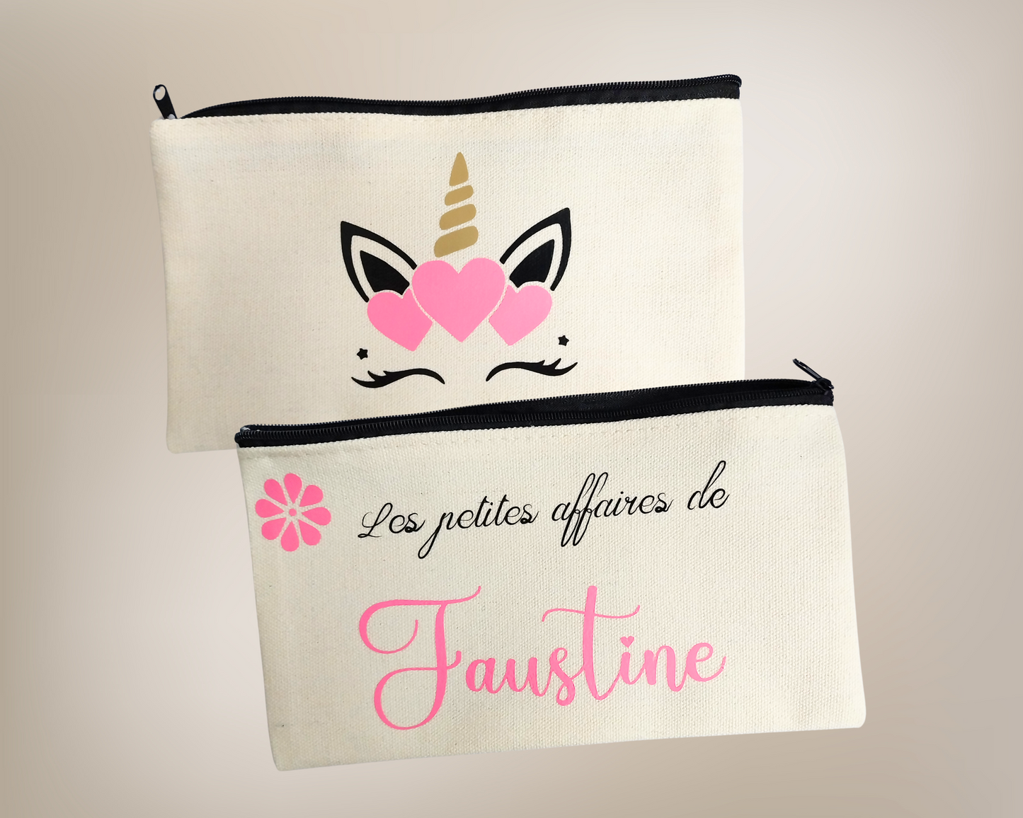 Pochette en toile personnalisée