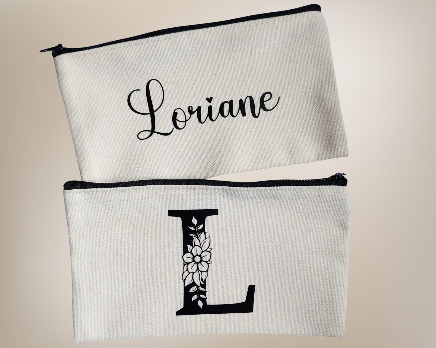 Pochette en toile personnalisée