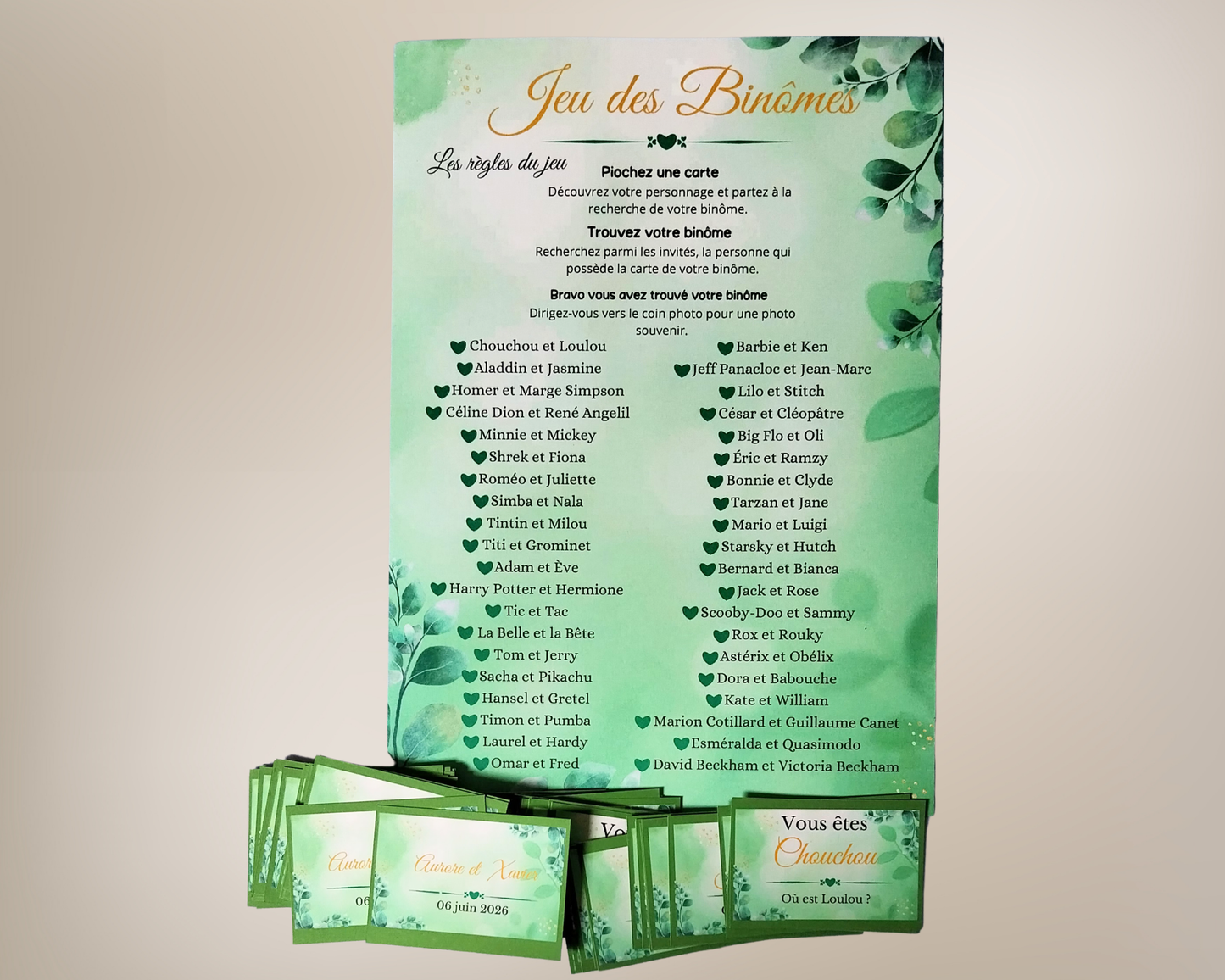 Jeux des binômes